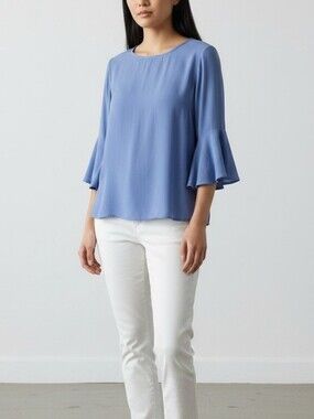 Massimo Dutti Bell Sleeve Blouse Top